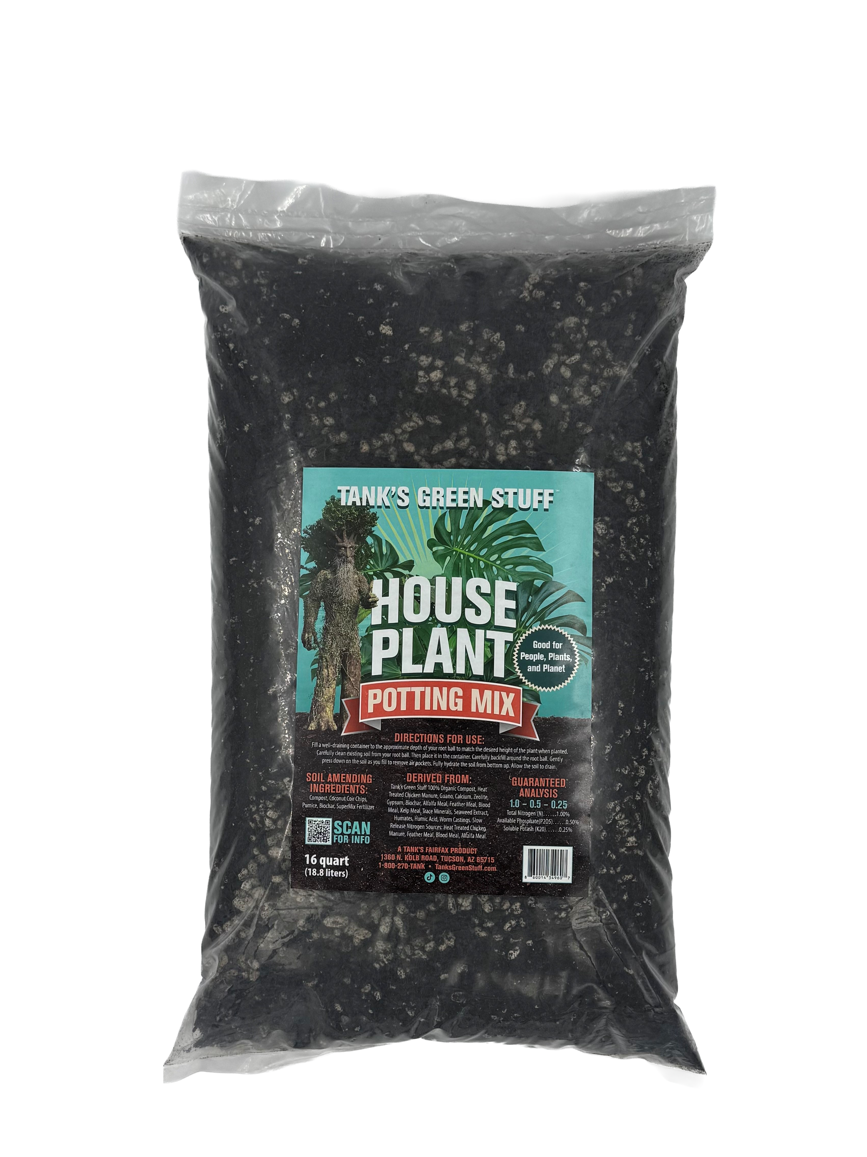 well drained soil potting mix Tank's Green Stuff de La Tanks House Plant Mix 16 qt Bag